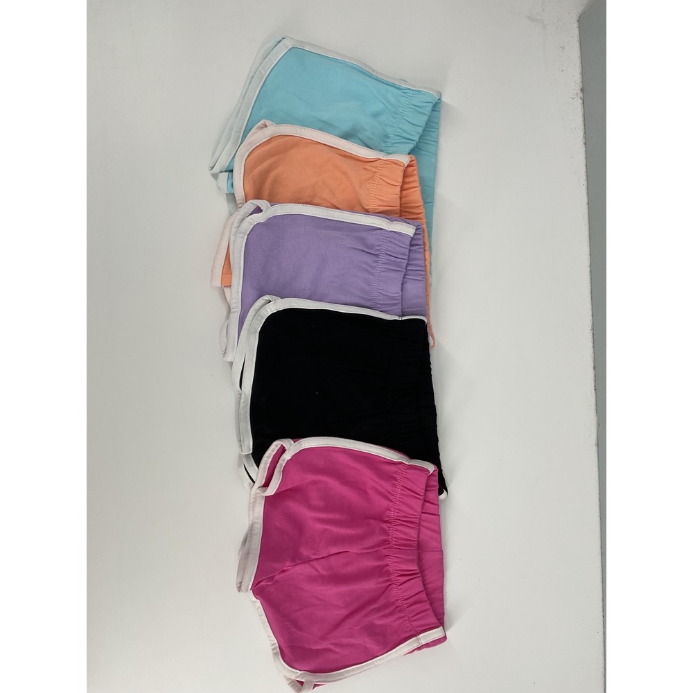 The Children's Place Girls Dolphin Shorts 5-Pack Solid Contrast Trim 12-18M